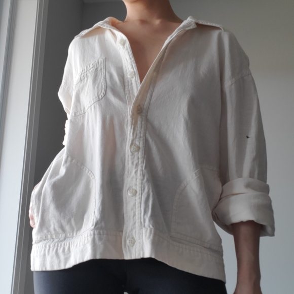 ☕ MAC + JAC Linen French Chore Work Jacket - Picture 1 of 8